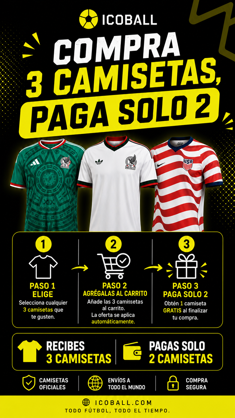 Camiseta de local de México 2026